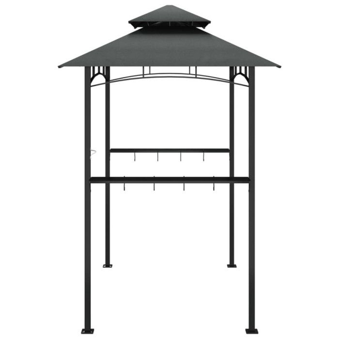 VidaXL Gazebo BBQ et étagères latérales anthracite 240x150x243cm acier 360140