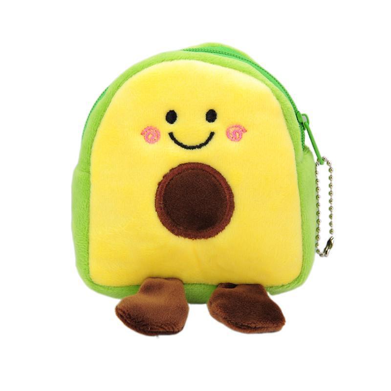 

Trendy Animal Print Coin Wallet Plush Material Conveniently Stores Your Money 1 Fold Avocado