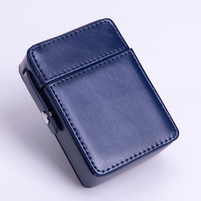 Pocket Leather Cigarette Case Lighter Bag Box Storage Organizer Smoking Tools Accessories Waterproof Cigar Man Birthday Gift