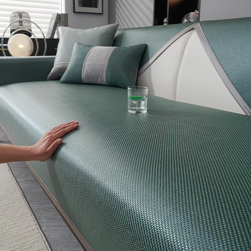 

Противоскользящий чехол на диван в стиле ротанга для 2/3/4-местных диванов, Дышащий защитный чехол из ткани с современным дизайном, Домашний декор, Чехлы на подушки дивана 90*160cm