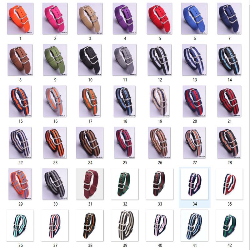 Silver Smooth Oval Buckle Nylon Watch Strap - Waterproof E-commerce Source Watch Band