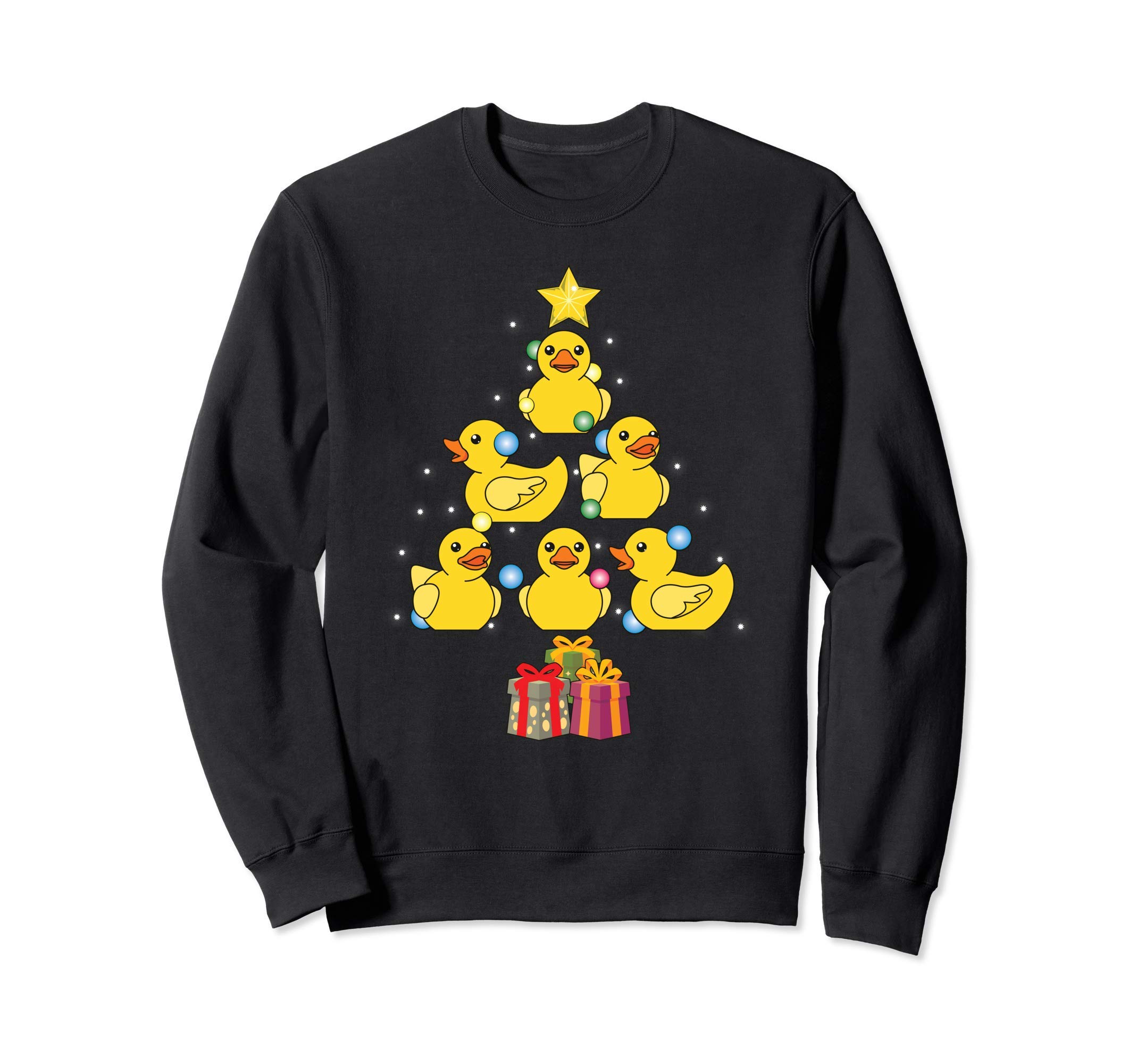 Merry Christmas Rubber Duck & Quack Tree Christmas Sweatshirt
