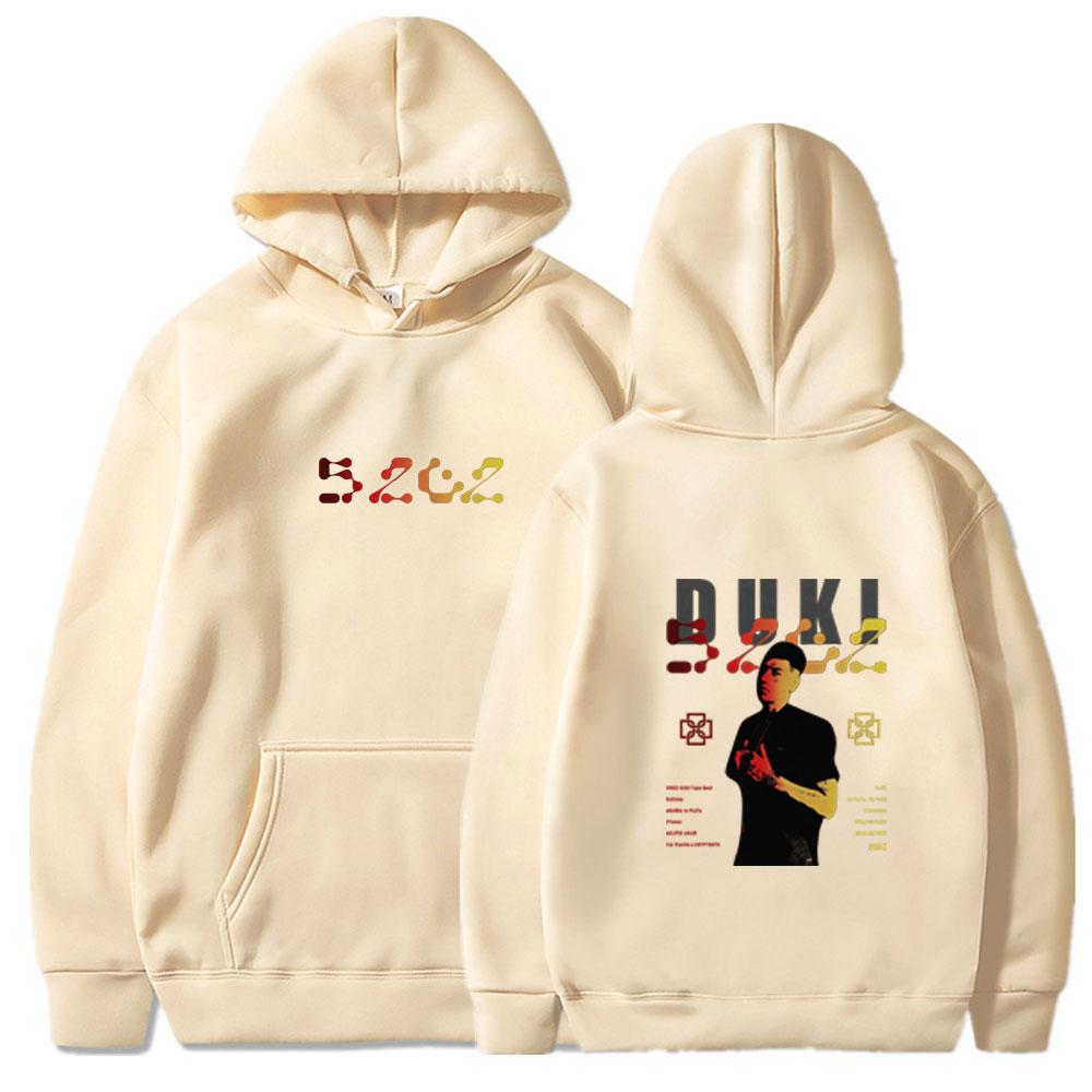Rapper Duki 5202 MIXTAPE Album Hoodies Herren Damen Kleidung Mode Hip Hop Kapuzenpullover Vintage Streetwear Winter Kapuzenpulli