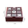 ShrijiCrafts Tic Tac Toe Solitaire 2-in-1 Reisebrettspiel Brainvita Einzigartiges Spiel Traditionelles, anspruchsvolles Brettspiel