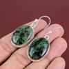 Ruby Zoisite Earring Natural Gemstone Earring Decent Jewelry 925 Sterling Silver Earring Ruby Zoisite Jewelry Handmade Earring Gifts For Her