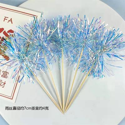 5/20 Stück Geburtstag Glitzer Kuchen Topper Bunte Feuerwerk Quasten Cupcake Topper Hochzeit Babyparty Backen Dessert Kuchen Deko