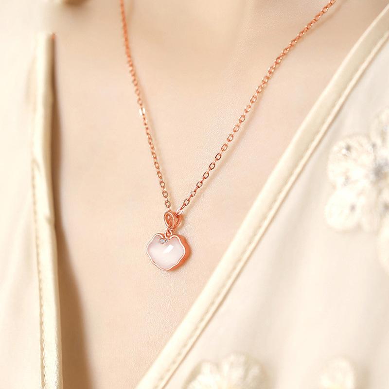 Safety Lock Necklace Women's Light Luxury Niche Design High-end Clavicle Chain Birthday Valentine's Day Gift