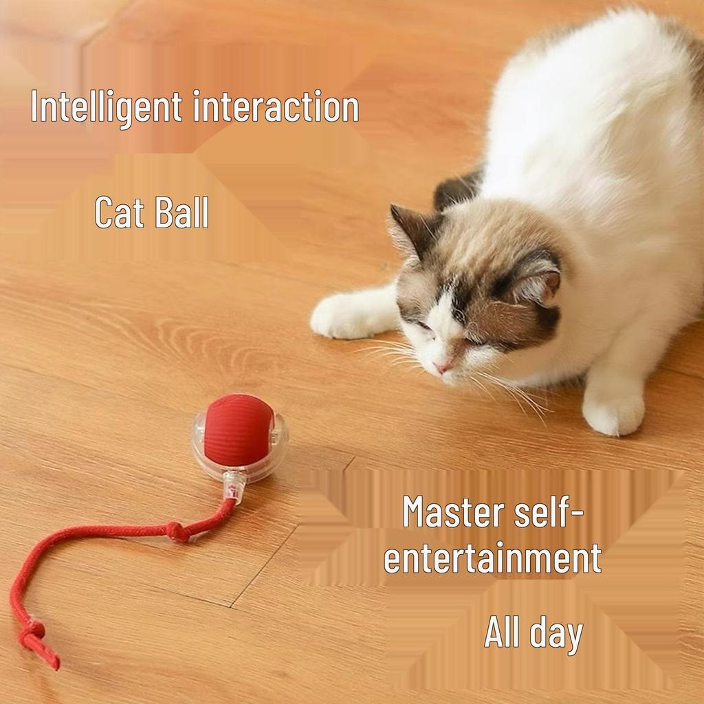 Smart Rolling Cat Teasing Ball: Self-Play Boredom Relief Toy for Kittens