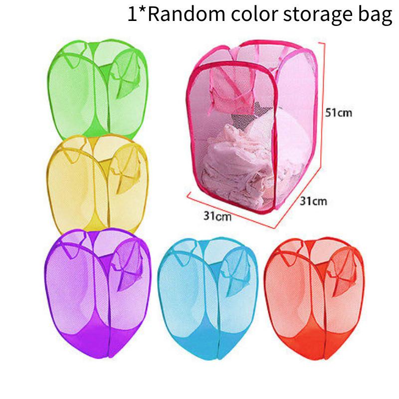 

Сетчатая сумка для хранения Портативная складная корзина для белья для ванной комнаты Большая вместимость