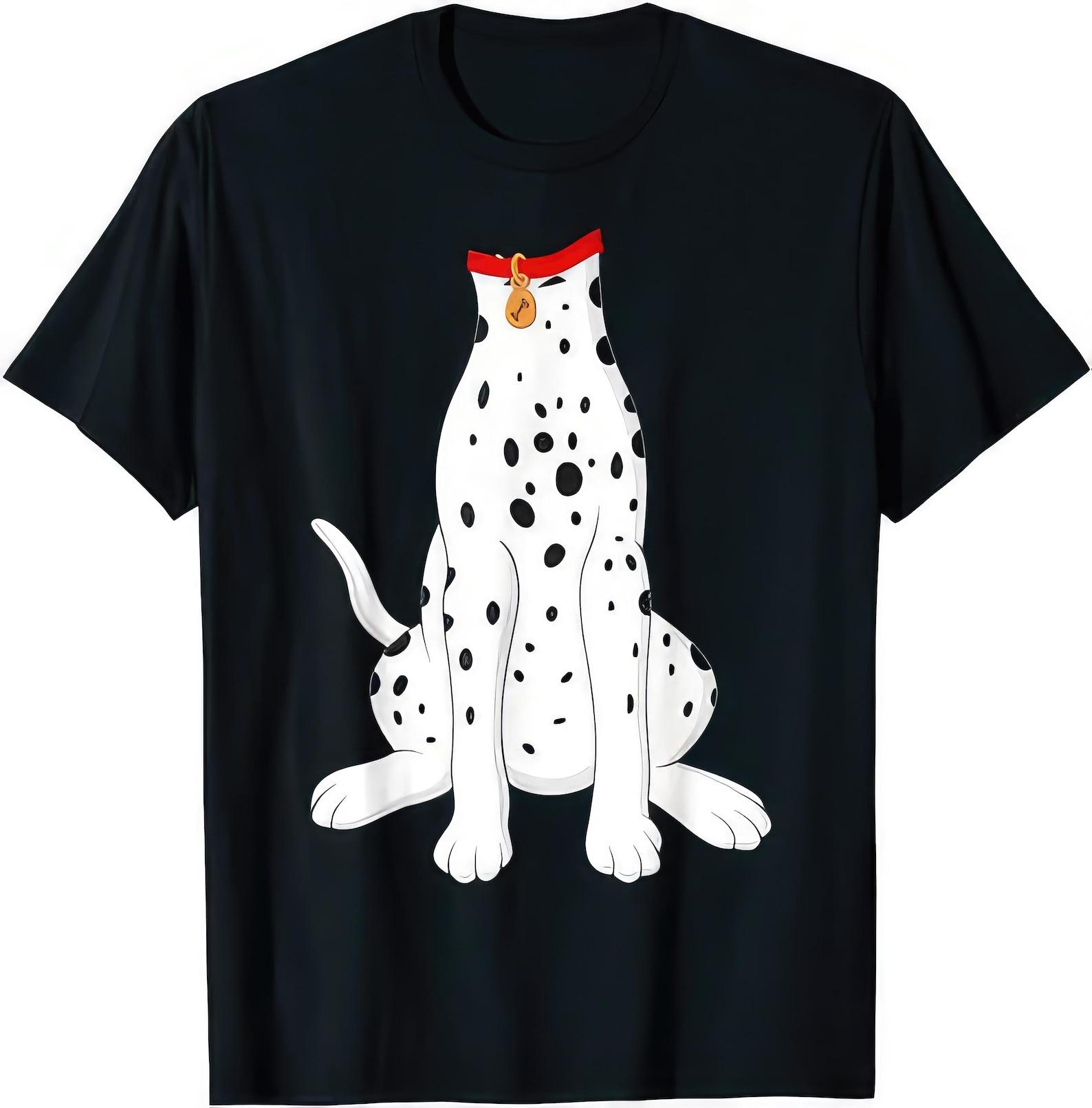 Dalmatian Costume Shirt • Cute Dog Attitude Tee • Dalmatian Spot Graphic T shirt L