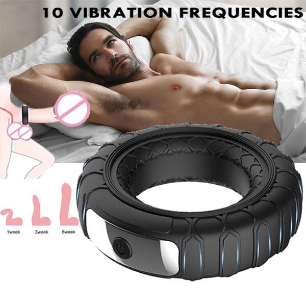 Men's Sex Toys Delayed Ejaculation Lock Semen Ring Silicone Vibrating Toys Sex Toys for Men