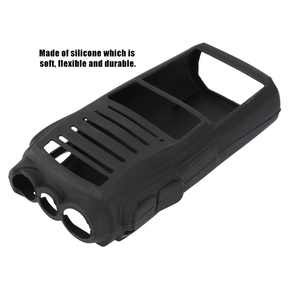 Soft Silicone Two Way Radio Holster Case Protection for Baofeng UV82 Walkie Talkies(black)
