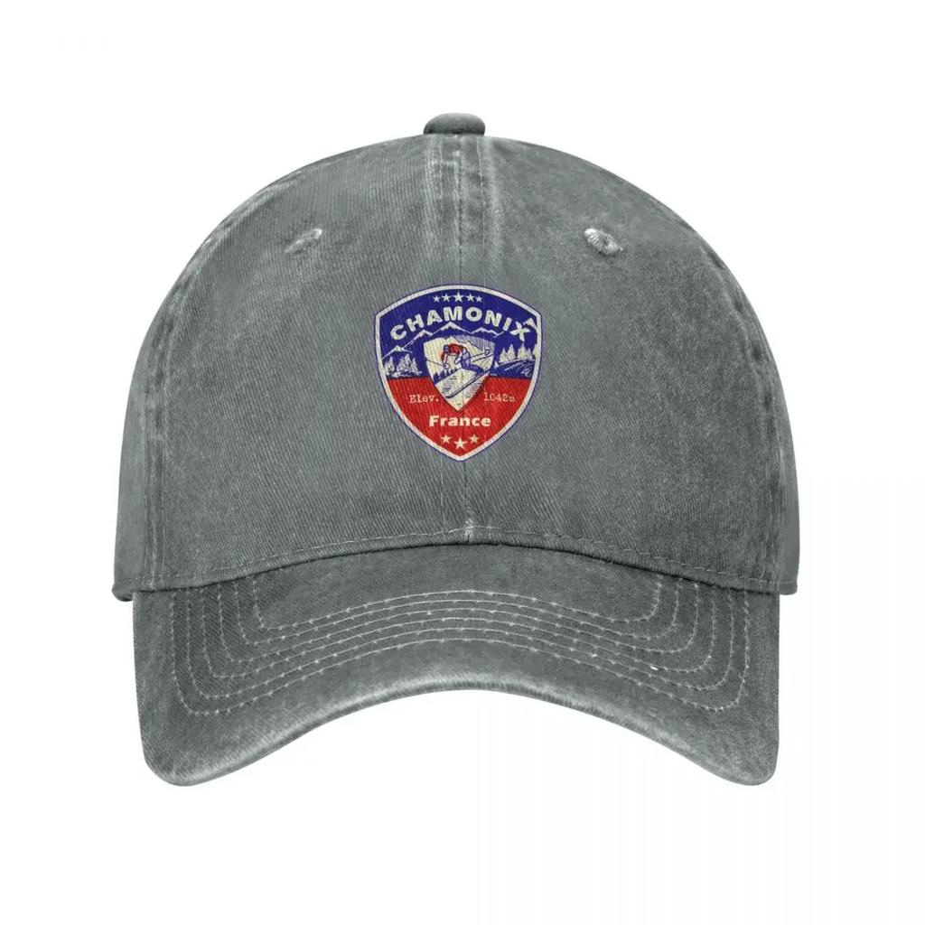 Chamonix France Skiing Ski Mountains Skier Baseball Cap Golf Hat Military Cap Unisex Golf Cap Visor Unisex Womens