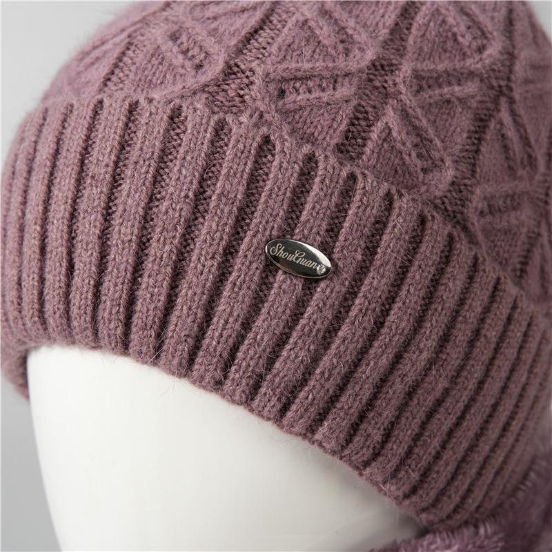 Middle-aged hat women's winter wool hat the elderly fleece warm knitted hat cotton