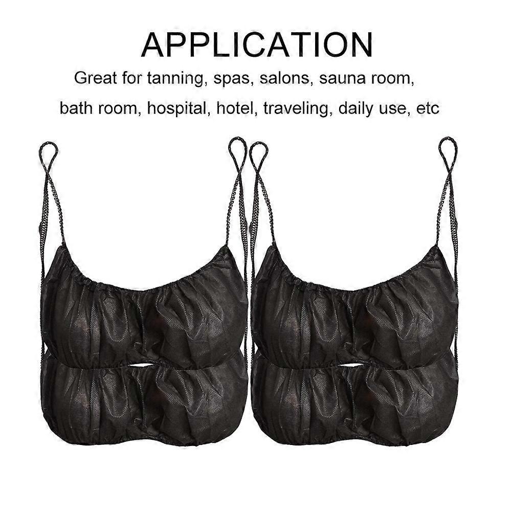 Sujetador Desechable - Sujetador de Ropa Interior Superior Desechable para Spa de Mujer para Bronceado con Spray, Empaquetado Individualmente (Blanco)