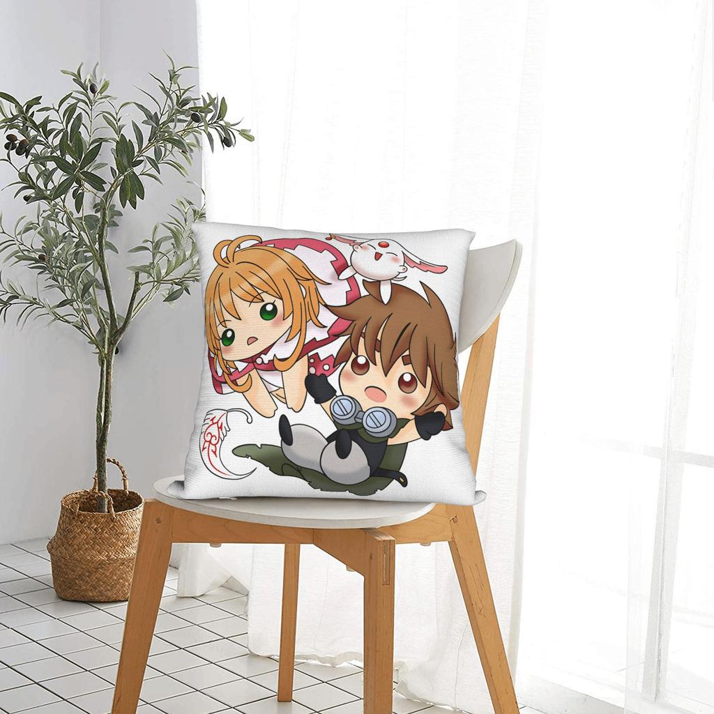 Tsubasa Sakura Syaoran Pillow Case Graphic Pillow Cover Funny Pillowcases For Office Car Home Decor