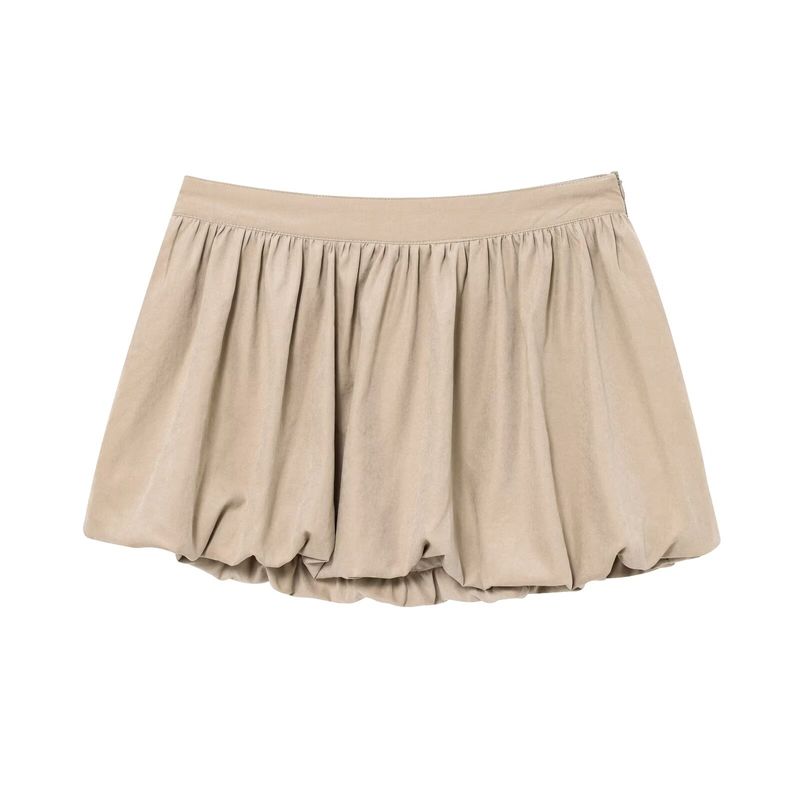 

Kaslead New Arrival Women s Clothing Fashion Style Stylish Simple and Versatile Lantern Mini Skirt 2993921 711 Khaki L