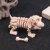 3D Printed Eared Dog Skeleton Statue Joint Mobility Doll Desktop Ornament Living Room Home Office Decoration Gifts