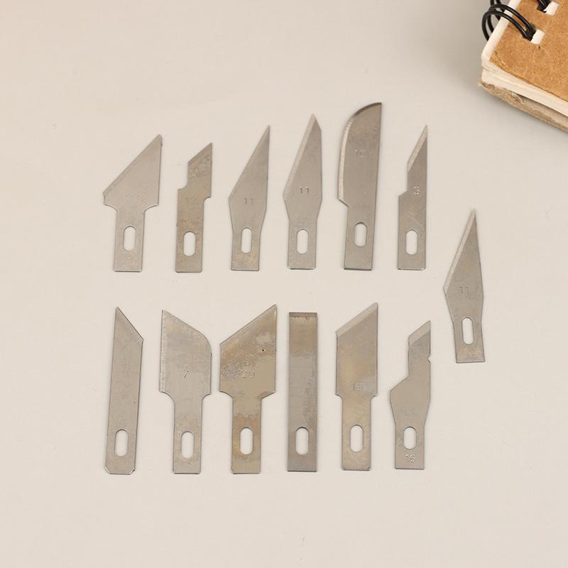Kit de Ferramentas com Faca de Bisturi de Metal Antiderrapante Cortador Gravação Artesanato Facas + 10 Peças Lâminas Celular Placa de Circuito Impresso Reparo DIY Ferramentas Manuais