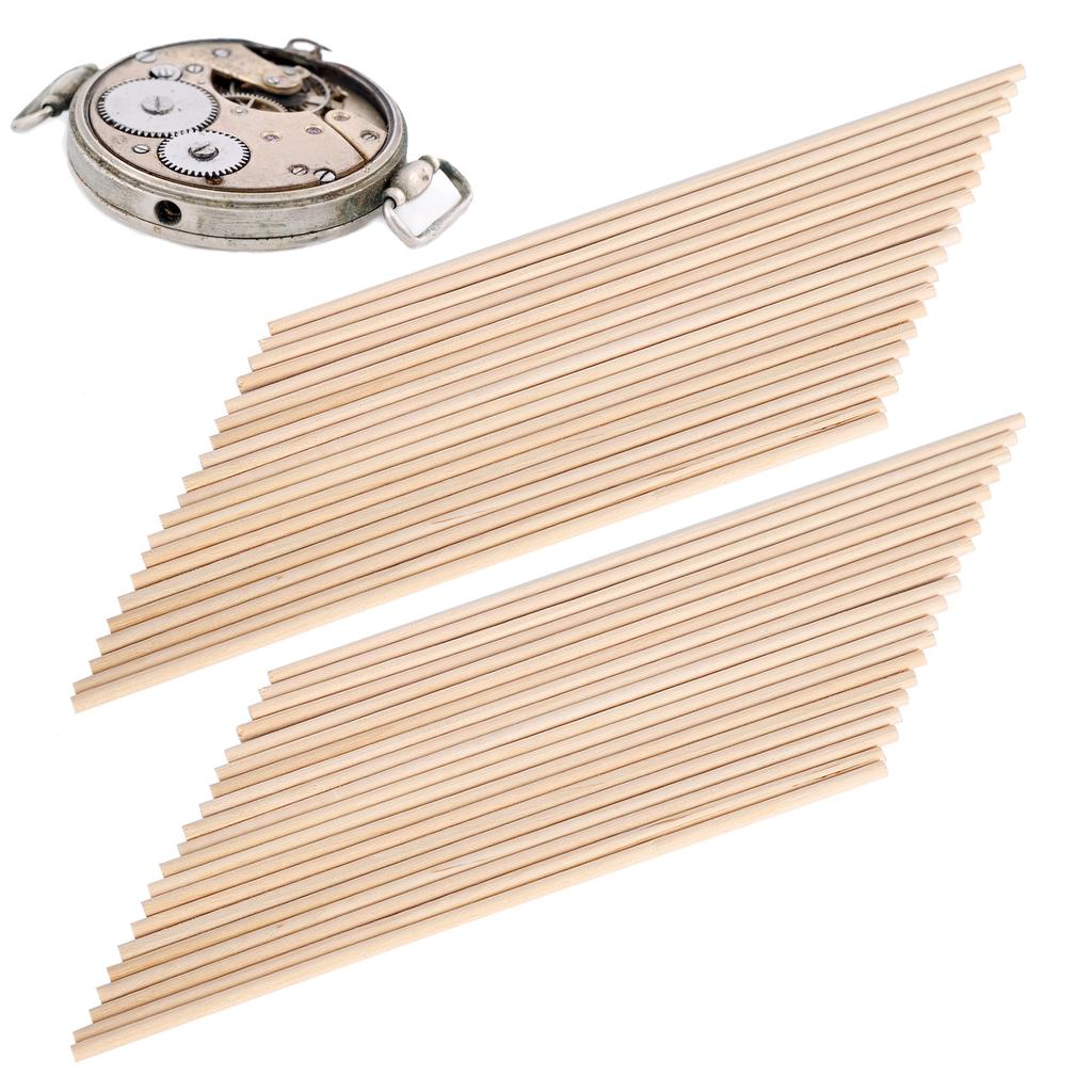 40pcs Wooden Round Dowel Rods Professional Watch Repairing Accessories for Watchmakers