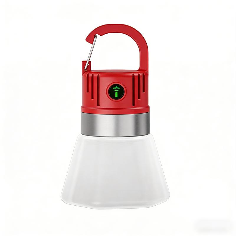 Portable Outdoor 450mAh Battery Rechargeable Camping Light with Hook High Brightness IPX4 Emergency Flashlight RGB Lamps