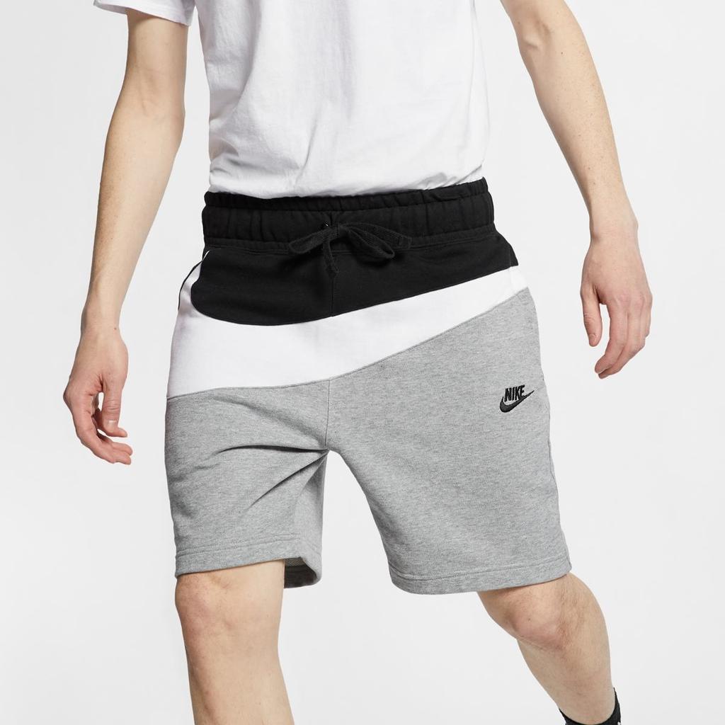 Nike Sak As M Nsw Hbr Colorblock Large Logo Splicing Elastic Waistband Sports Shorts Gray Men's AR3162-091