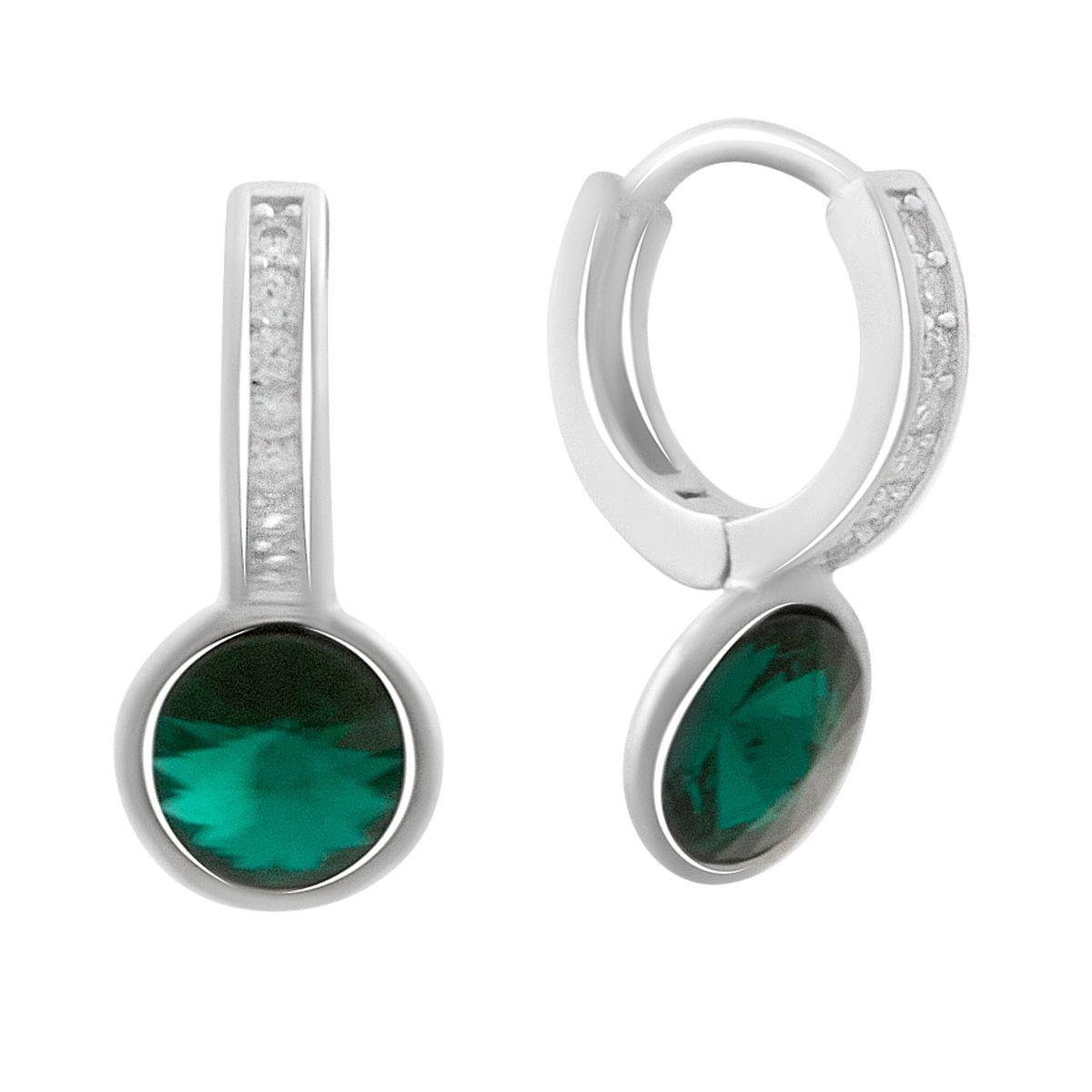 

Срібні сережки з фіанітами (60002294) білий