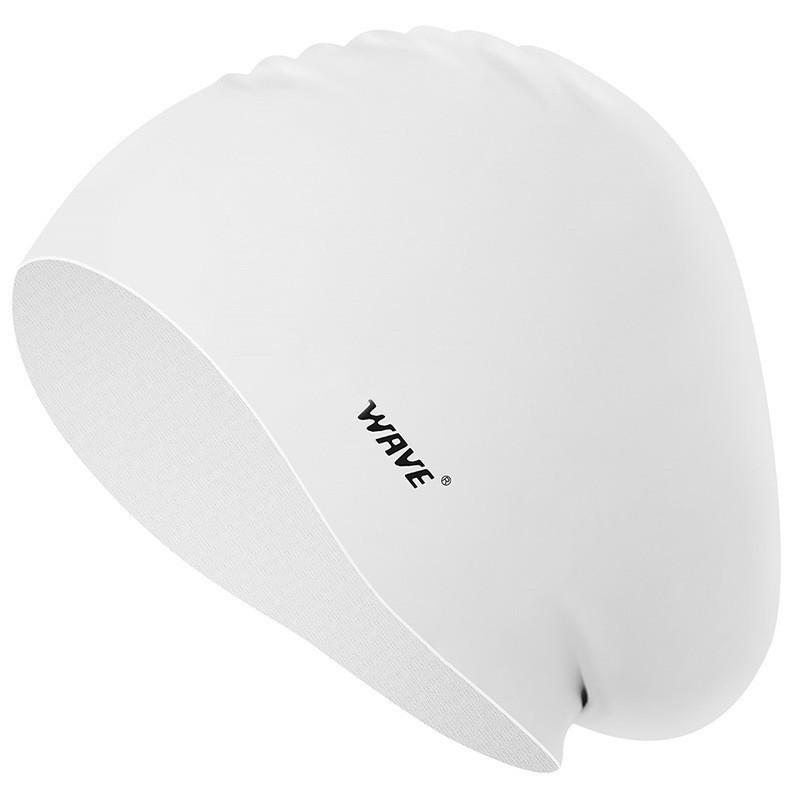 

Swimming Cap Fashionable Waterproof Silicone Sports Adult Long Hair Universal Ear Protection білий