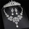 Σετ κοσμημάτων για νύφες, κολιέ γάμου, σετ σκουλαρίκια, τιάρες και στέμματα για χορό αποφοίτησης, σετ κολιέ/σκουλαρίκια γάμου, κοσμήματα