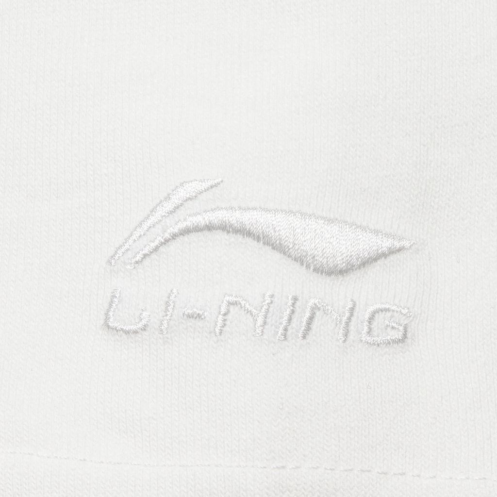 Li-Ning X Disney Oswald Series Cartoon Letter Print Perforated Short Sleeve T-Shirt Unisex Tops Off-White AHST315-4