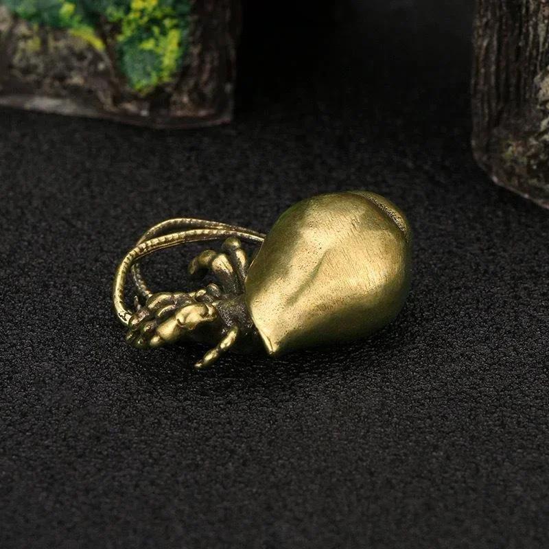 Vintage Messing Einsiedlerkrebs Figuren Meer Tier Statuen Desktop Ornamente Büro Dekorationen Handgemachte Handwerk Zubehör Geschenke