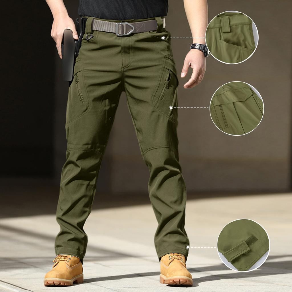 Herren Cargo-Hose Outdoor Mehrere Taschen Reißverschluss Leichter Strapazierfähiger Stretchstoff Hose