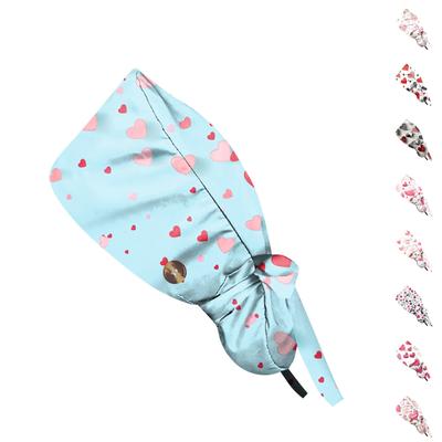 Fashionable Valentine's Day Print Work Cap, Casual Women's Ponytail Cap, Wash Cap, Baotou Cap