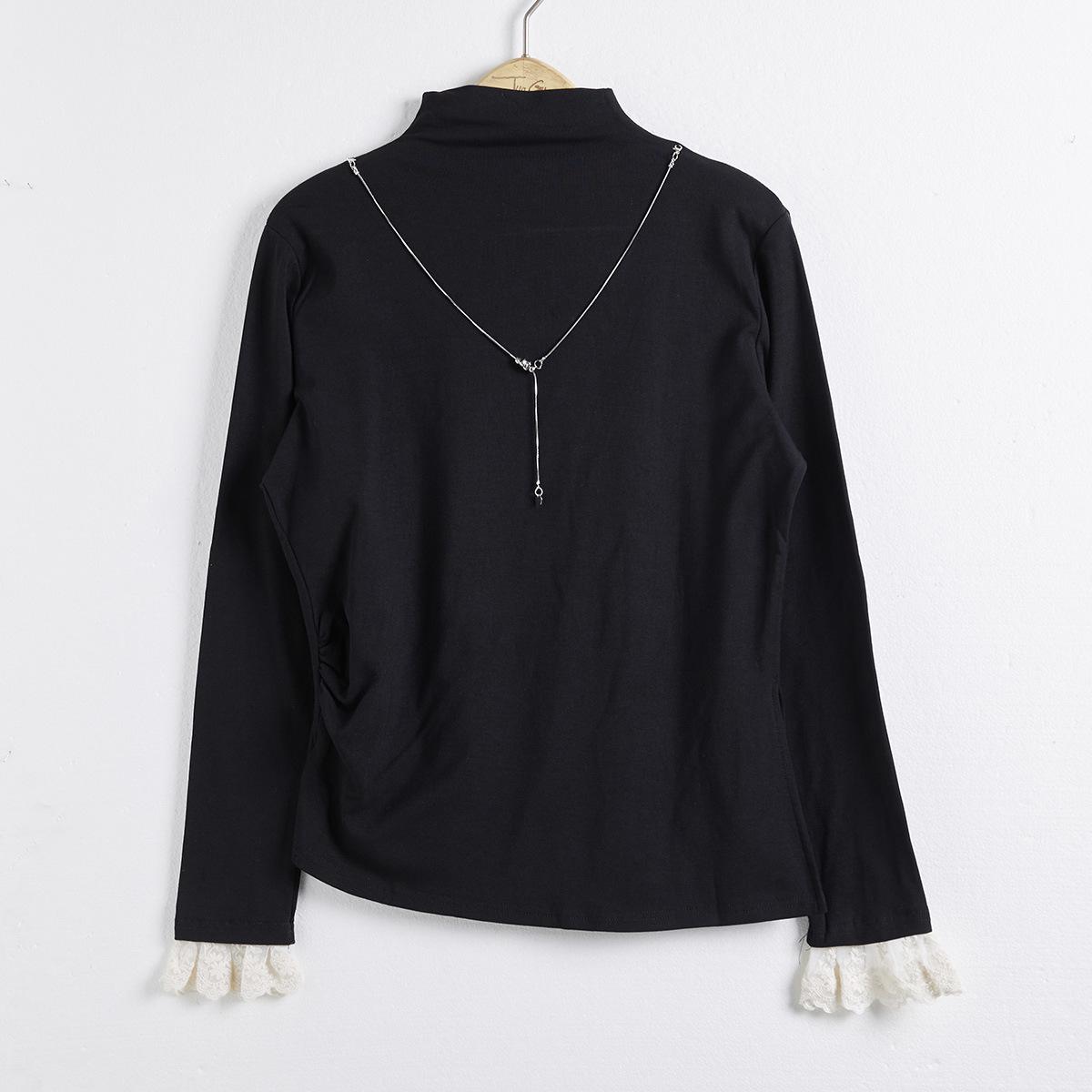 

Liziqi Women s Winter Fleece Lined Ruched Long Sleeve T-shirt with Necklace 2024 One Size (Suitable for 40-62.5 kg)