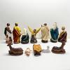 12pcs Jesus Nativity Scene Statue Christmas Manger Decoration Set Resin Wisemen Figurines for Holiday Church Home Decor