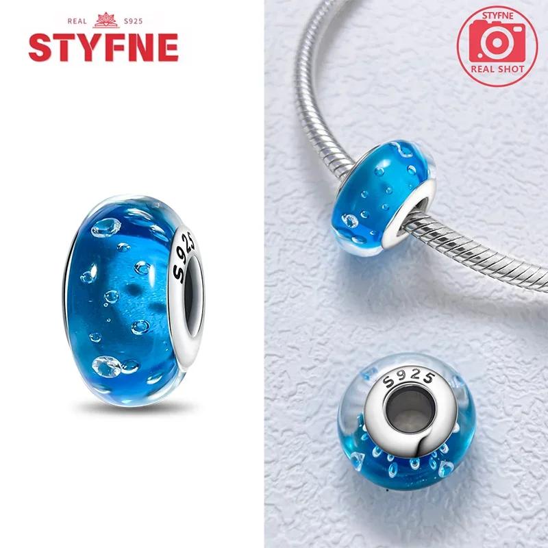Copperblue Series Crystal Enamel Murano Charming Bead Copper Color Beads Fit Original Bracelet For Women Diy Jewelry Gifts