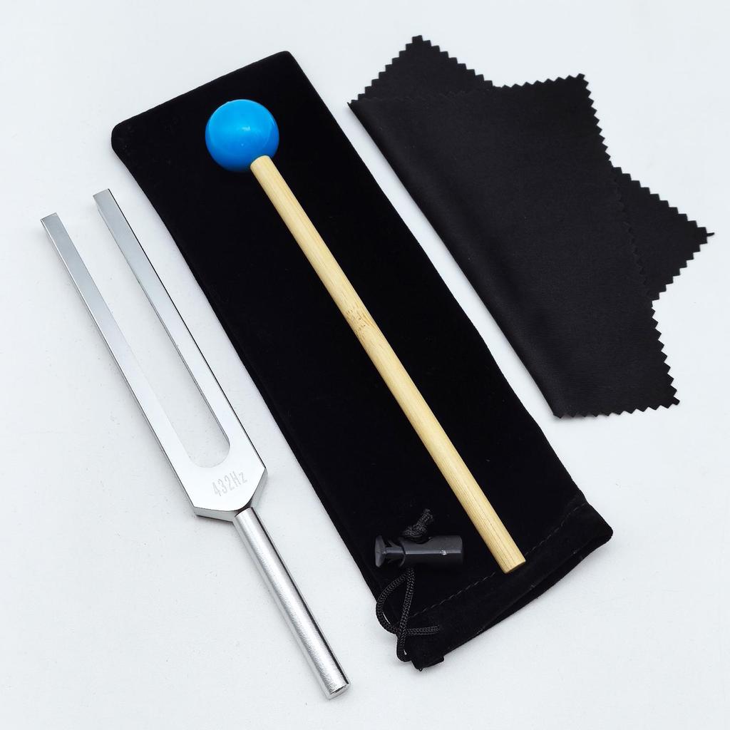 Gold 432HZ Aluminum Alloy Colored Tuning Fork with Triangle Shape.