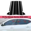 8Pcs For Nissan Sentra 2020-2022 Glossy Black Door Car Window Pillar Posts Trim Cover Decoration Auto Styling Exterior Kits