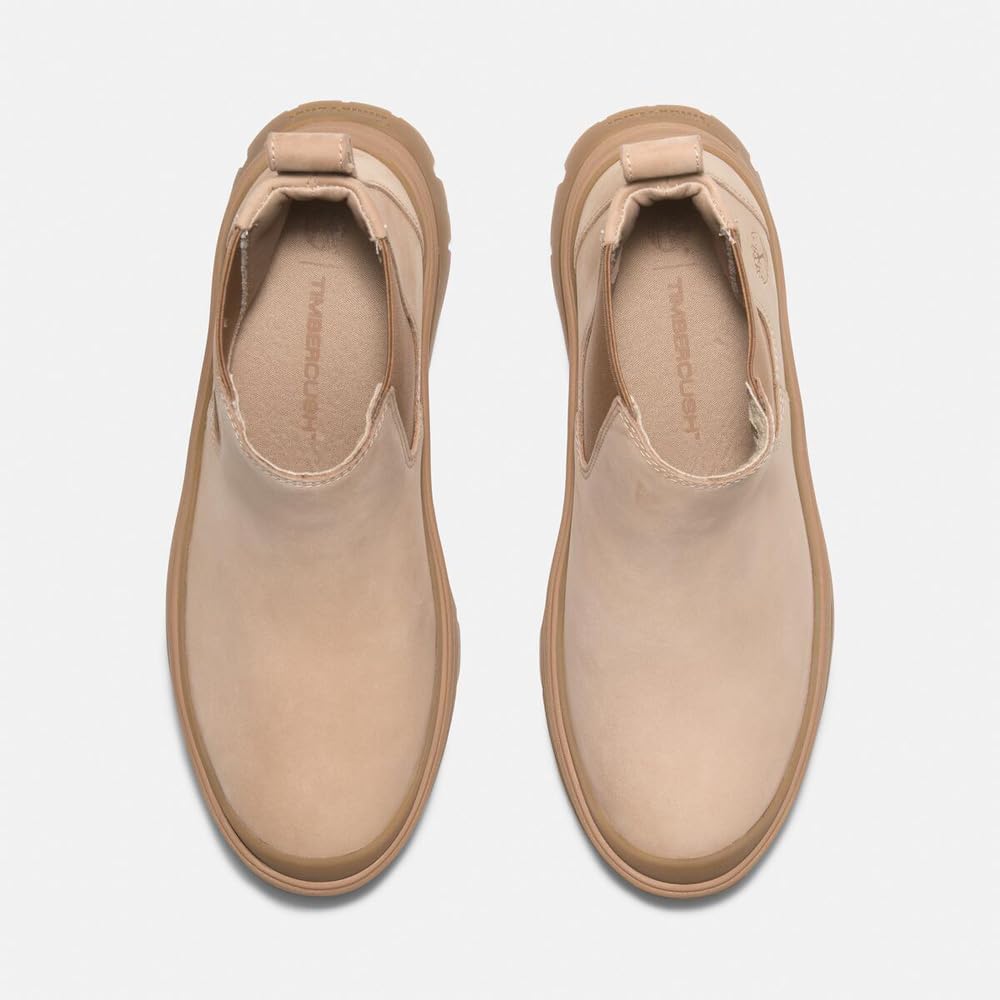 Timberland Roxy Lane Mid Chelsea Light Beige Size Boots, Women's, TB0A28XMEN71, Nubuck, 6.0 / 23.0cm