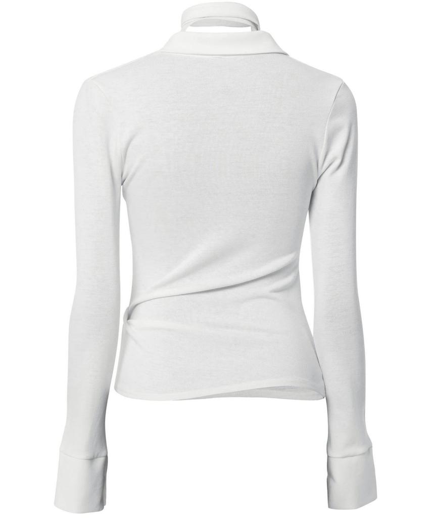 Peulleeoeob Asymmetrical Draped Shirt (Fl-186_Ivory)