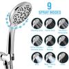 Silver Stainless Steel Shower Stall Faucet  Set Rainfall Rain Mixer Towel Swivel Spout Bath Head Bathroom Sprinkler Mixer Tap Set