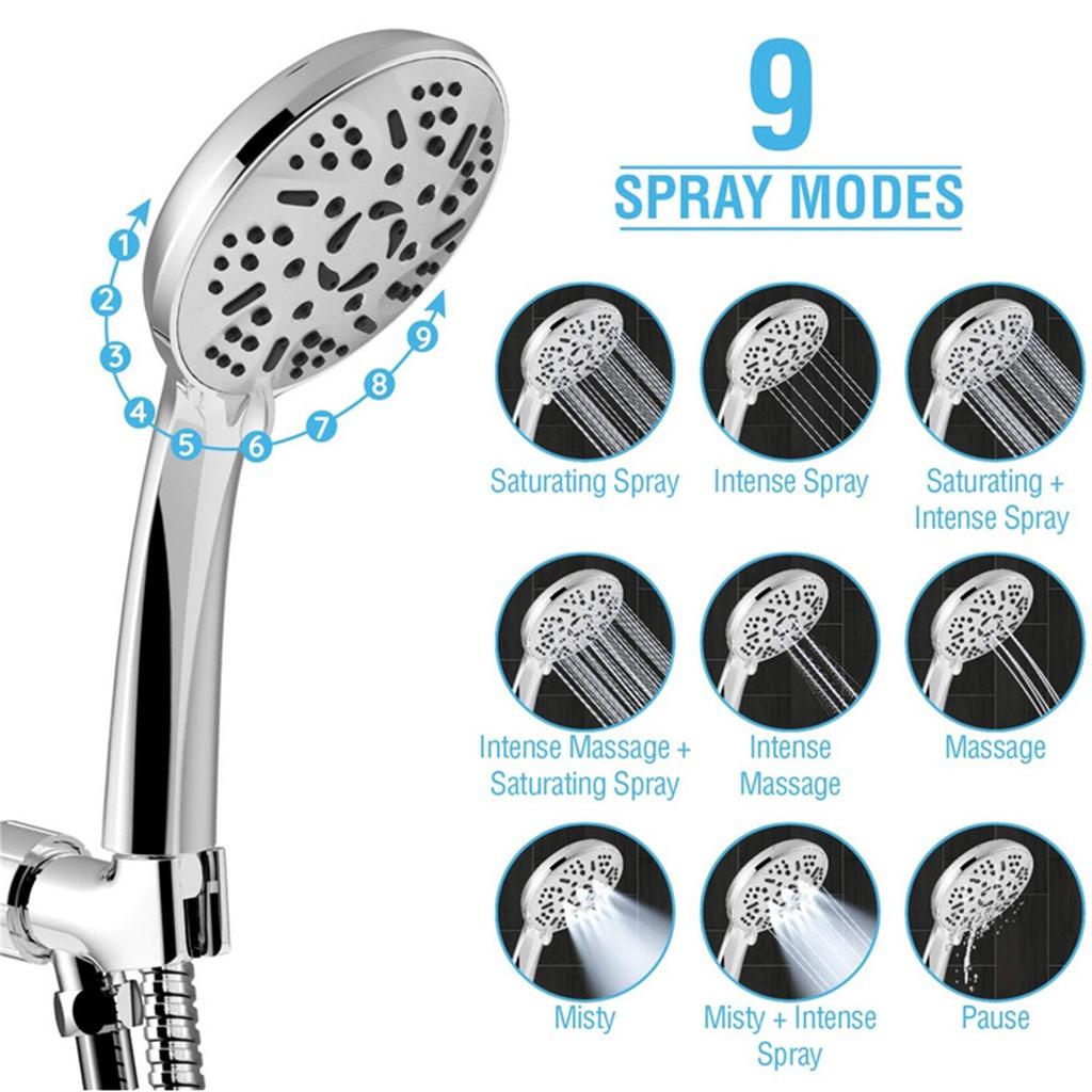 Silver Stainless Steel Shower Stall Faucet  Set Rainfall Rain Mixer Towel Swivel Spout Bath Head Bathroom Sprinkler Mixer Tap Set