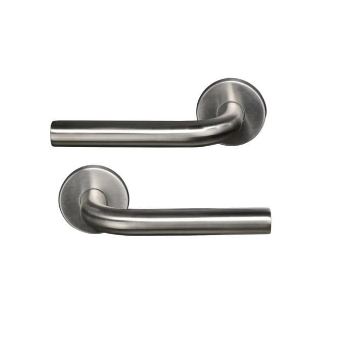 Door Handles - Tempo - 666450 - Stainless Steel - 'Pop' Rose - 7 Mm Square