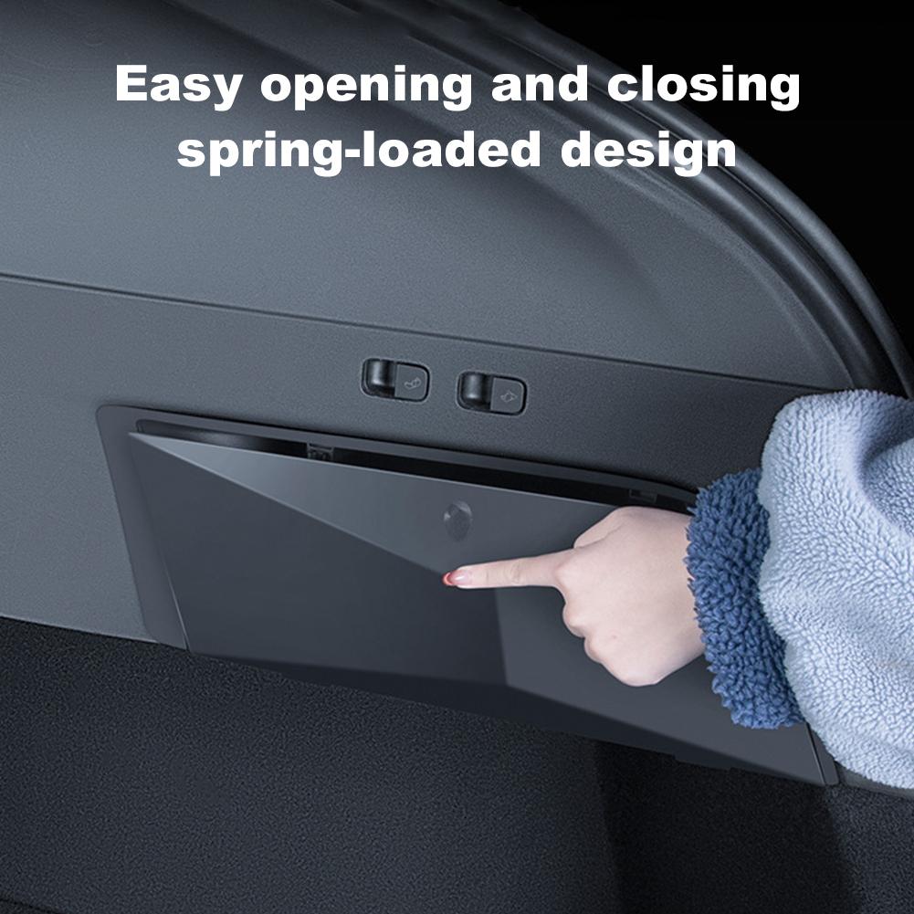 For Tesla Model Y Car Trunk Side Storage Box With Lid  Rear Trunk Organizer Side Storage Box Waterproof Auto Interior Accessory