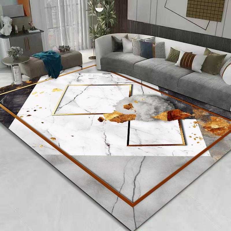Nordic Luxury Large Carpet for Living Room Marble Texture Household Sofa Coffee Tables Mat Washable Room Decor Bedroom Area Rugs