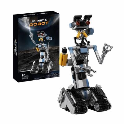 Vedení sci-fi komedie:Johnny Five Stavebnice vojenského robota Johnny 5 s papírovým manuálem a barevnou krabičkou 369 kusů dárek pro děti
