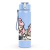 1PC Pink Hair Girl Cute Cat Character Print 750ml Color Plastic Sports Water Bottle Leakproof Flip Straw Lid Suitable for Sports Office Home Use