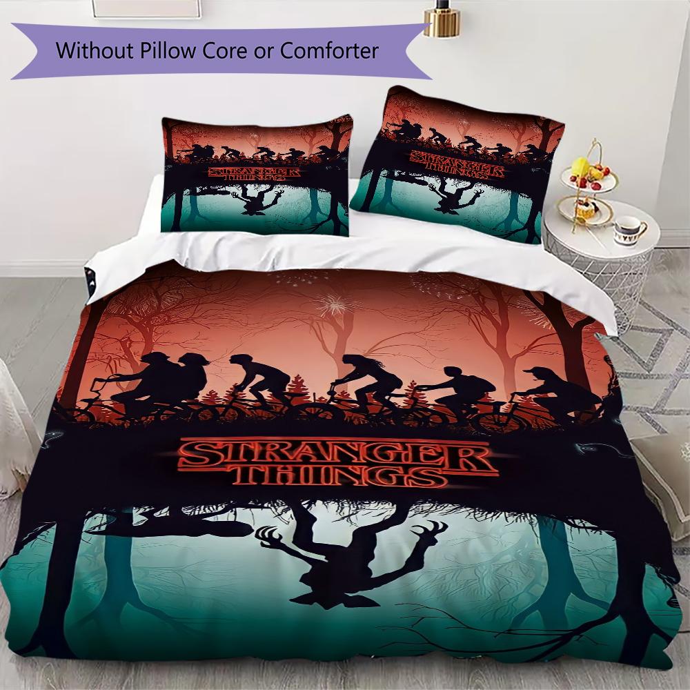 Stranger Things Upside Down Threepiece Set Without Core 1 Duvet Cover 2 Pillowcase Without Core Duvet Cover And Pillowcase