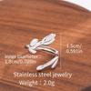 Stainless Steel Adjustable Open Ring - Colorfast Titanium Jewelry