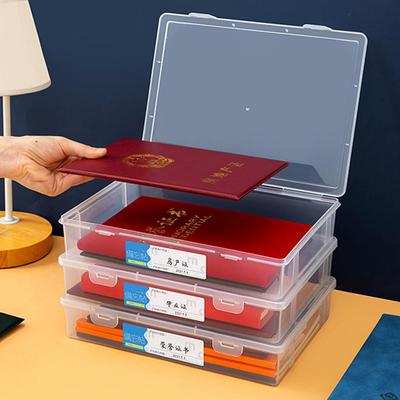 S/M/L Transparentní klasifikační krabice na spisy A4 Přenosná složka Plastová úložná krabice Přenosná 2024 Office School Teacher Student